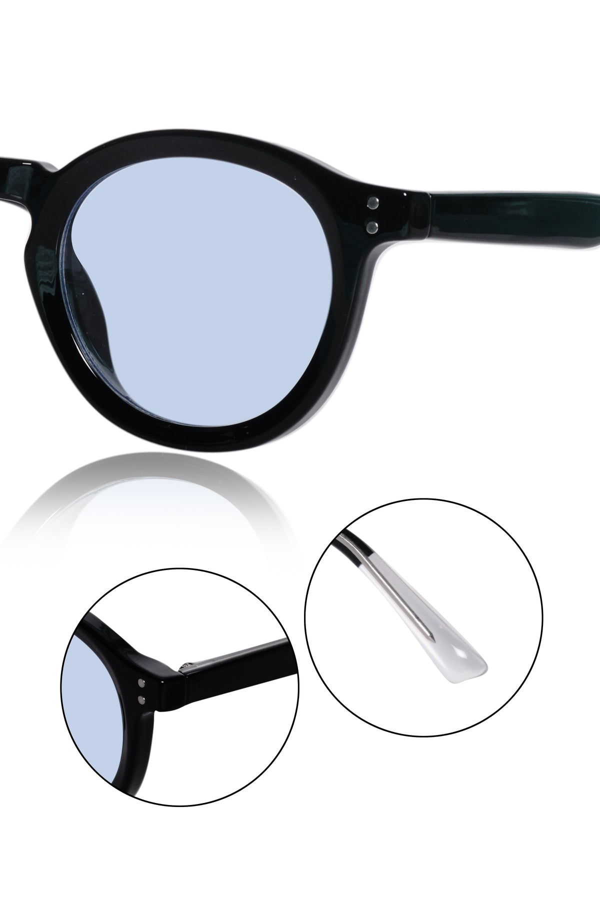 Jodykoes Legacy Round Sunglasses – UV400 Polarized (Trans Blue)