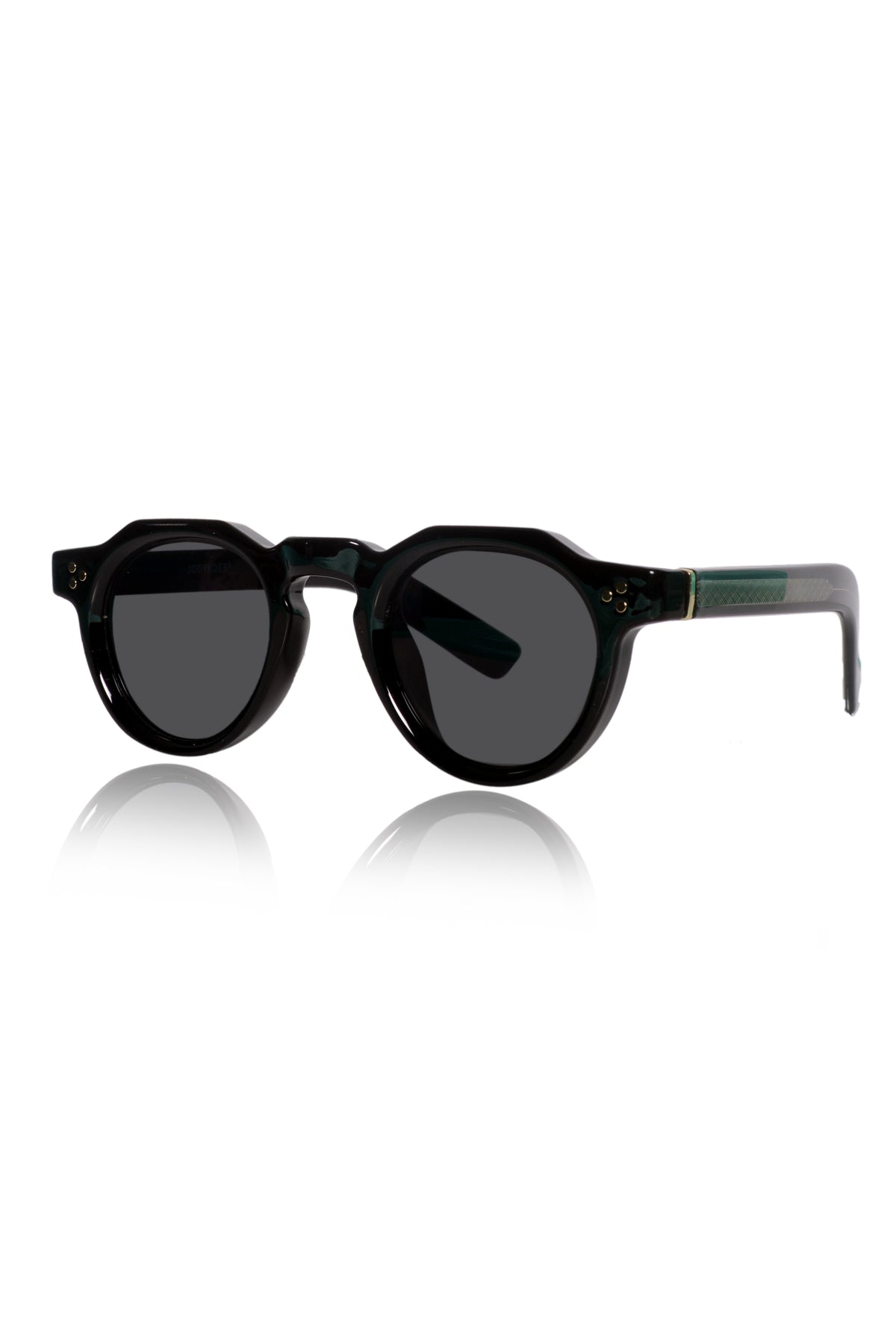 Jodykoes Legacy Round Flat-Top Sunglasses – UV400 Polarized (Black)