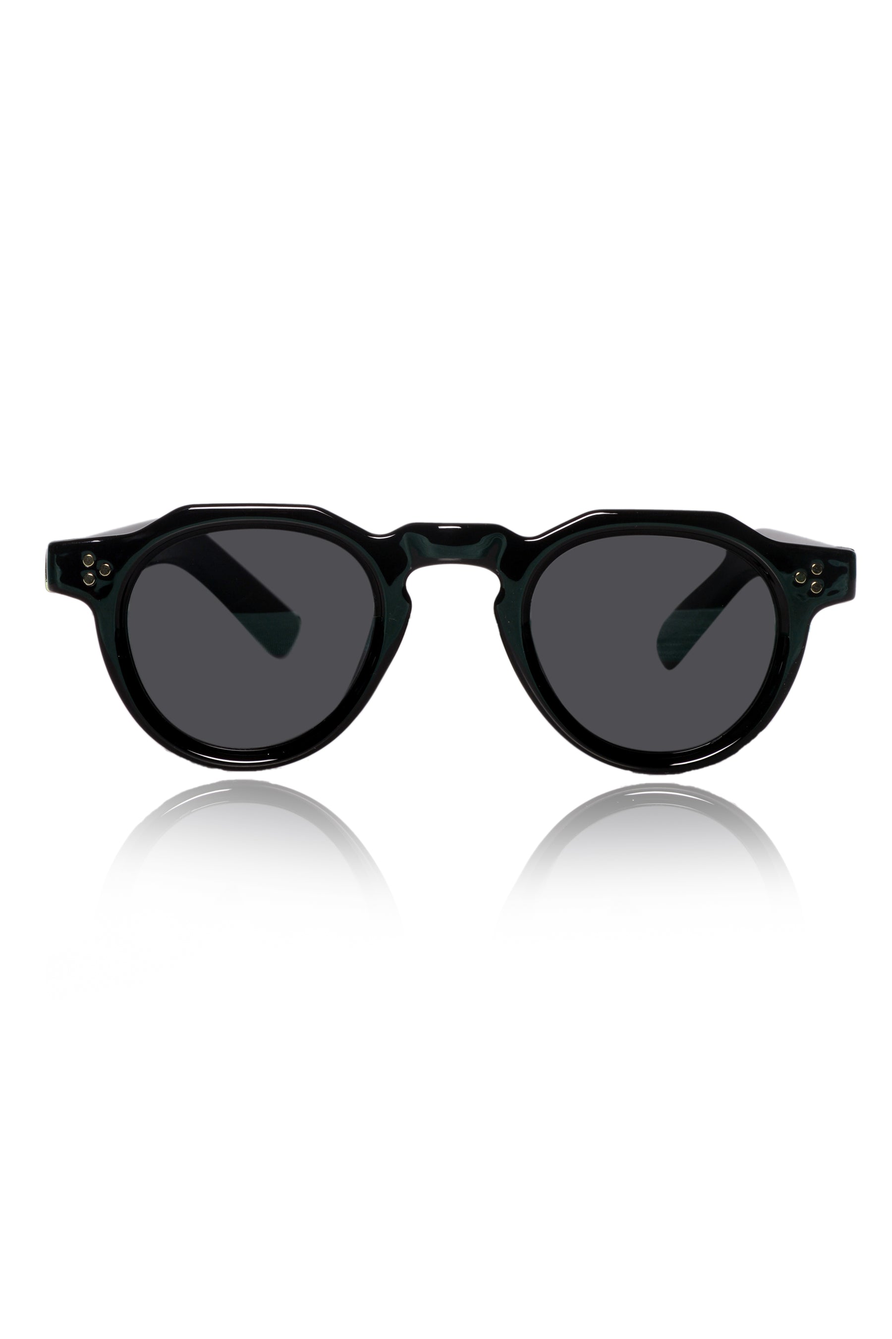 Jodykoes Legacy Round Flat-Top Sunglasses – UV400 Polarized (Black)