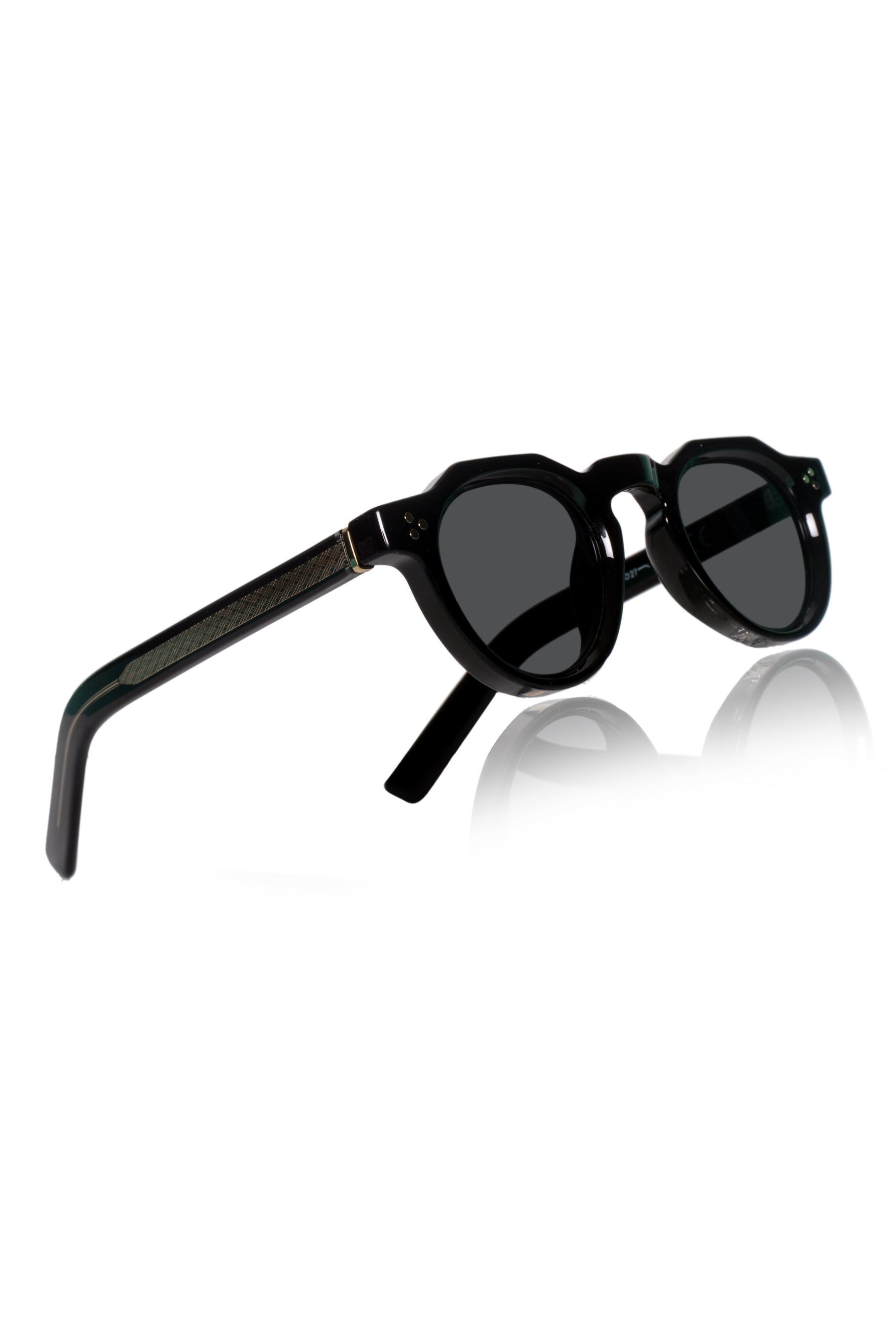 Jodykoes Legacy Round Flat-Top Sunglasses – UV400 Polarized (Black)