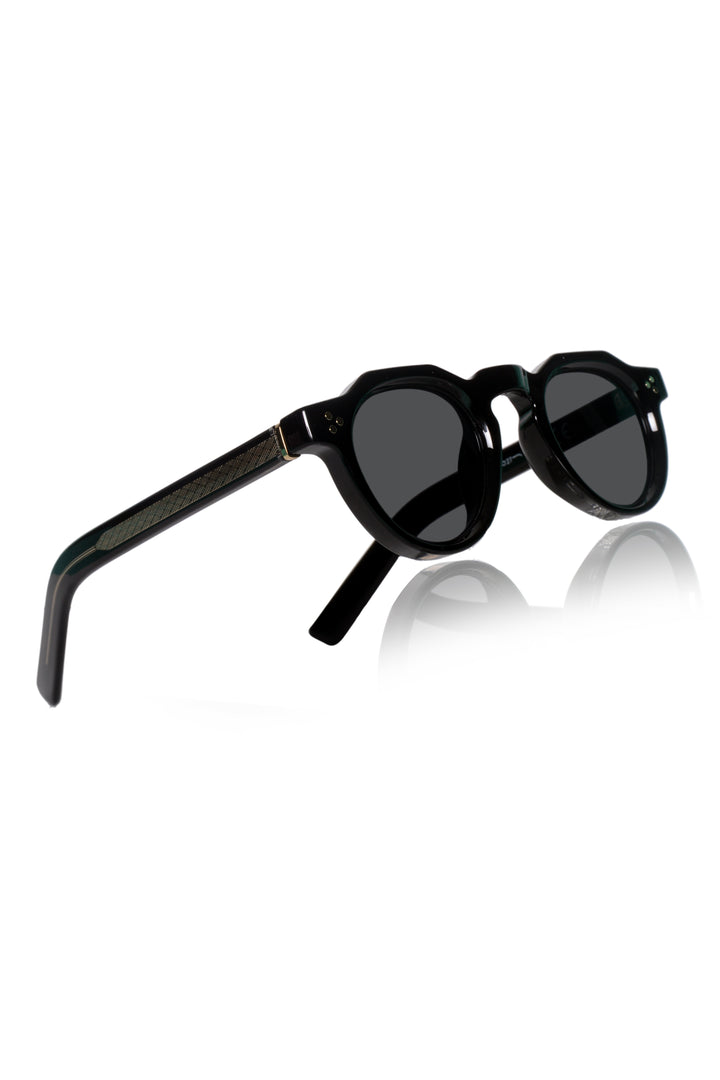 Jodykoes Legacy Round Flat-Top Sunglasses – UV400 Polarized (Black)