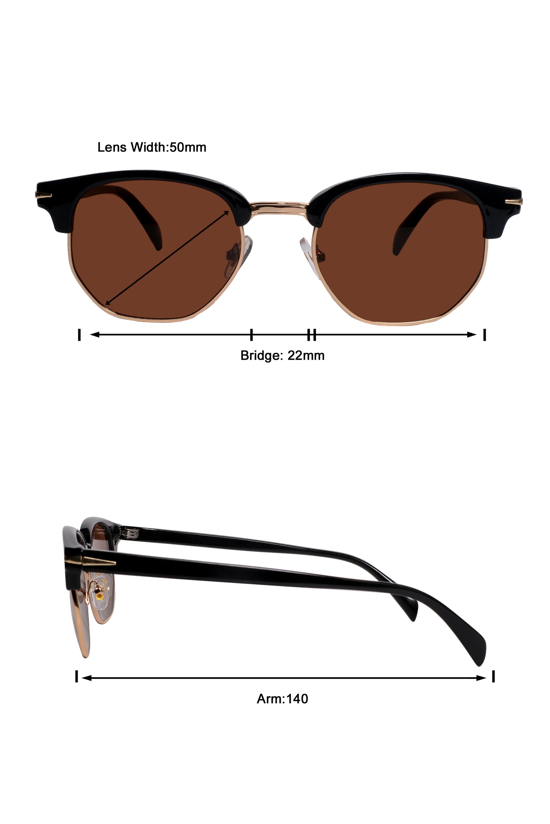 Jodykoes Legacy Clubmaster Sunglasses – UV400 Polarized