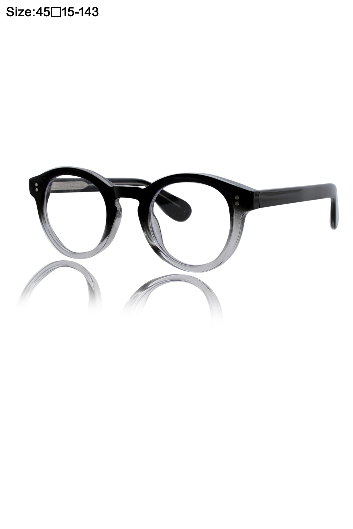 Jodykoes Founder's Edition Round Frame | Premium Pure Acetate Sheet Eyeglasses Frame (Mist Black)