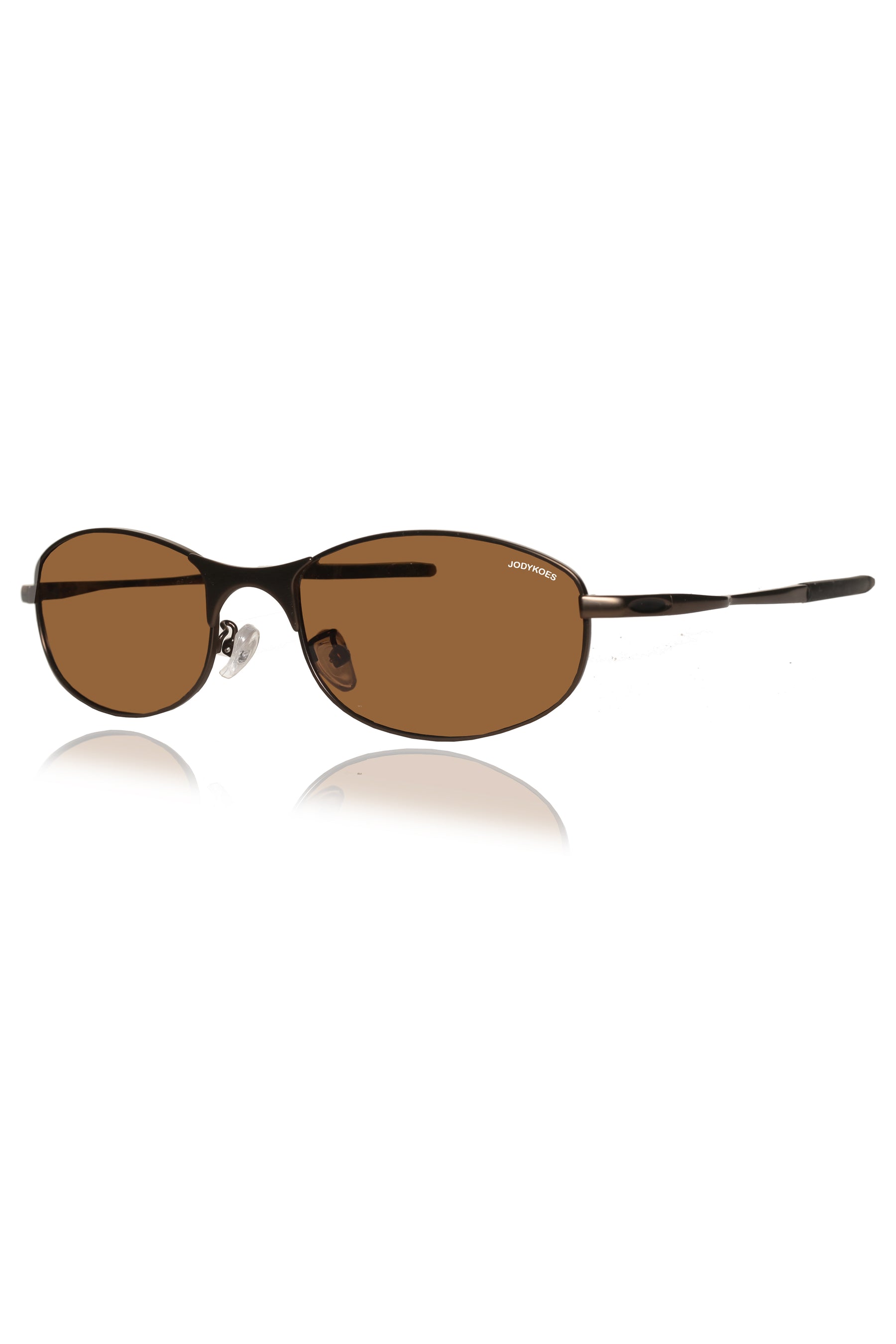 Jodykoes Legacy Sports Edition Metal Rectangular Sunglasses – UV400 Polarized (Brown)