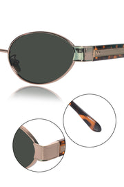 Jodykoes Legacy Metal Oval Sunglasses – UV400 Polarized (Gold)
