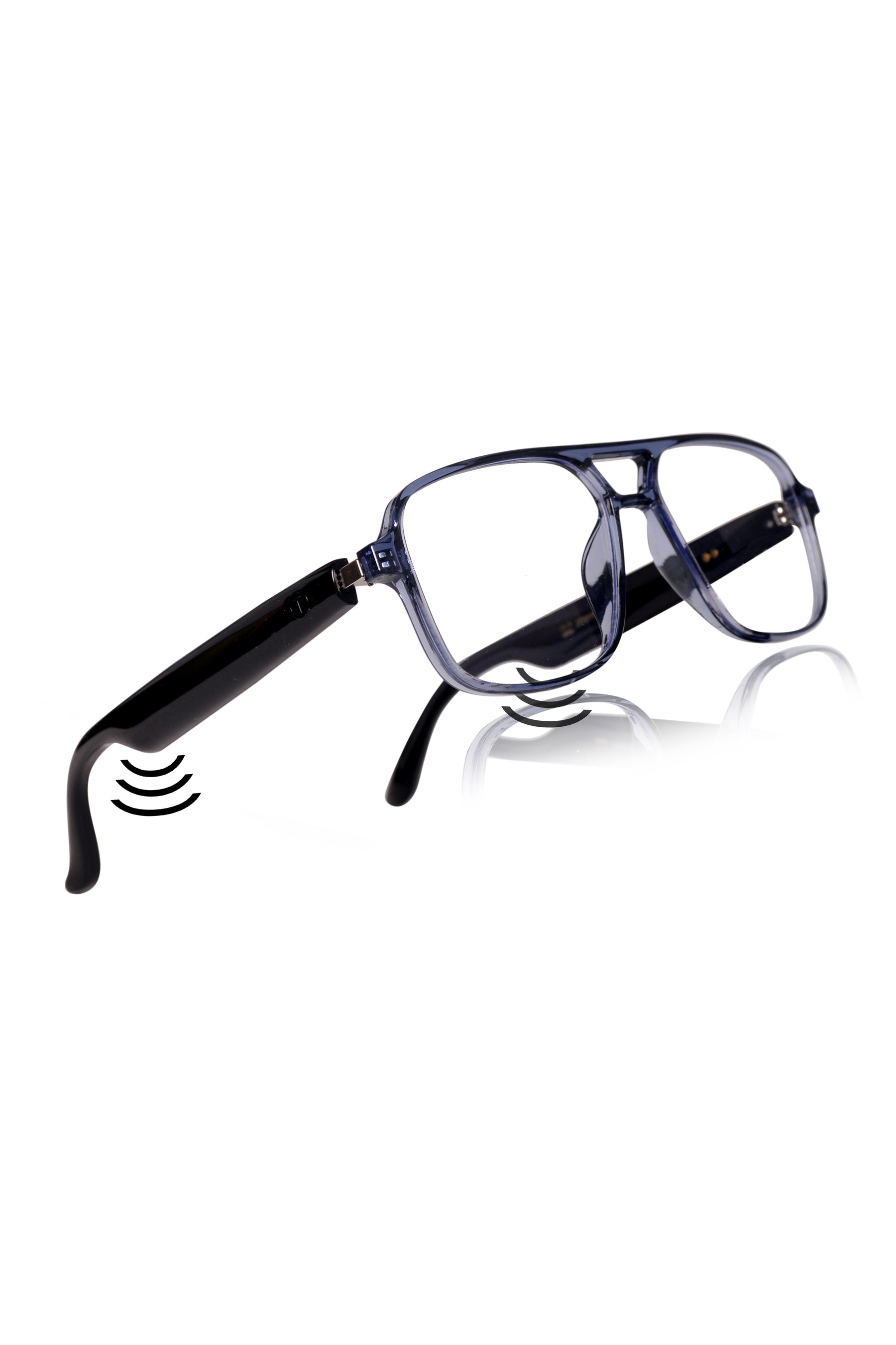 Jodykoes Square Smart Glasses with Speaker and Voice Assistant