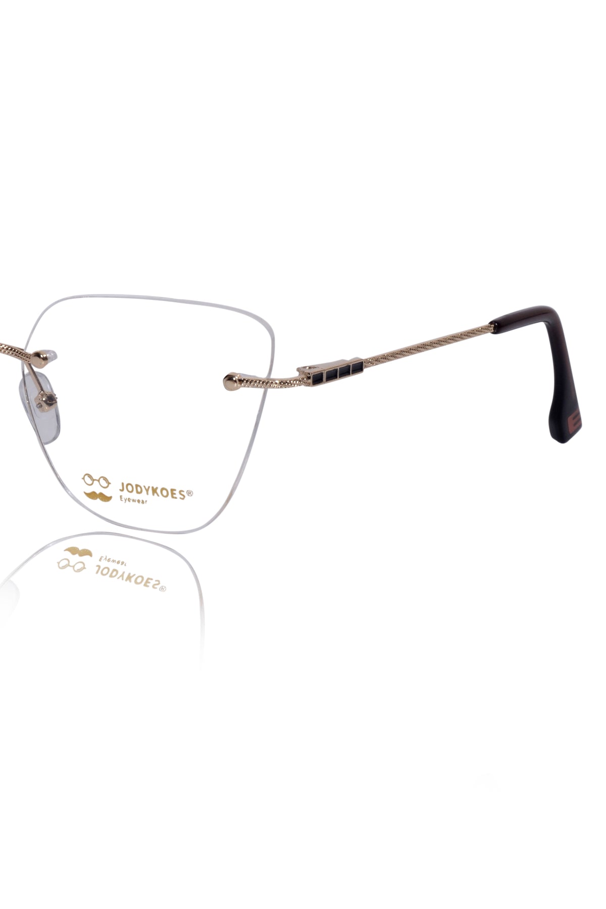Jodykoes Cat Eye Signature Rimless Frame (Gold)