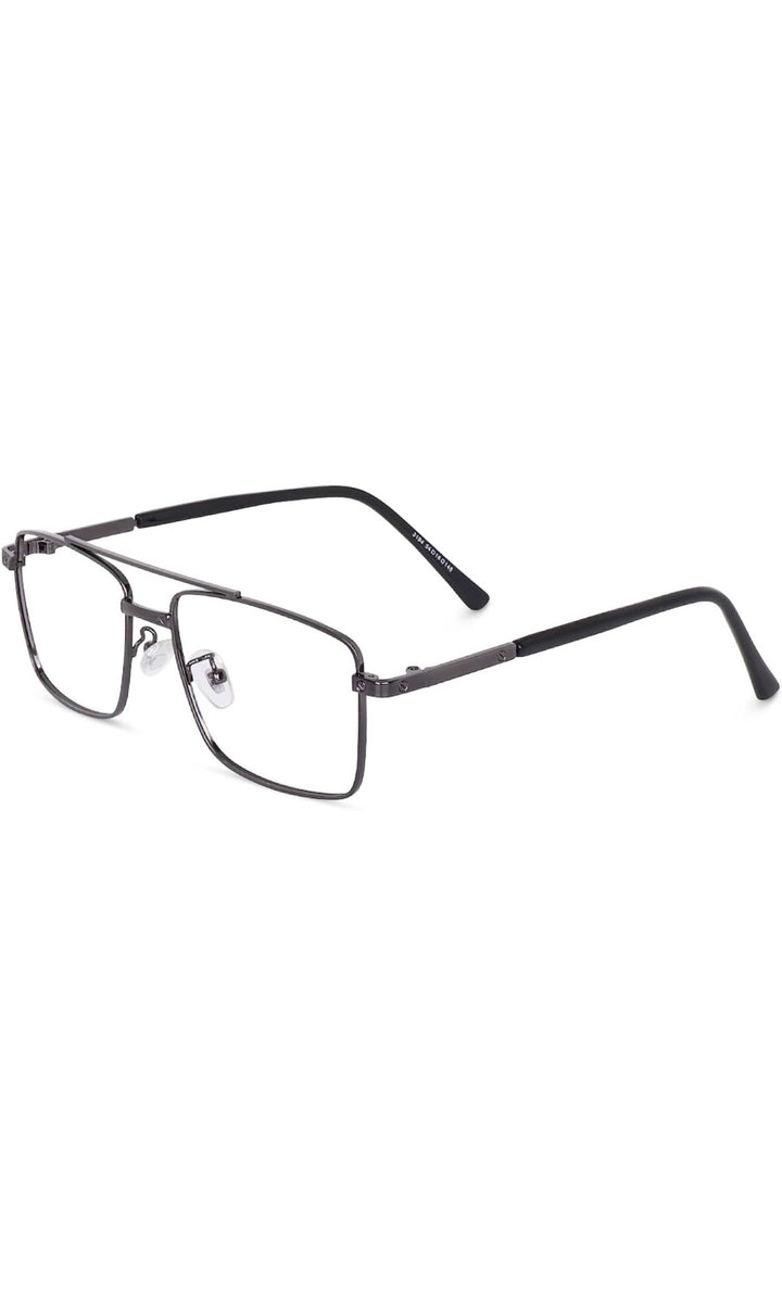 Jodykoes® New Full Rim Rectangular Blue Light Protection Computer Eyeglasses Metal Frame With Anti Glare and Blu Cut Glasses Spectacles for Men and Women Eyewear (Black)