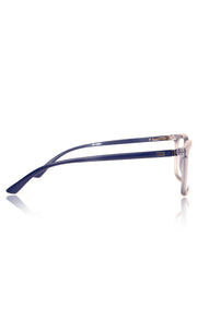 Jodykoes® Colour Frame Series: Stylish Square Spectacle Frames with Blue Ray Protection and Anti-Glare Glasses for Men and Women (Frost Transparent Blue)