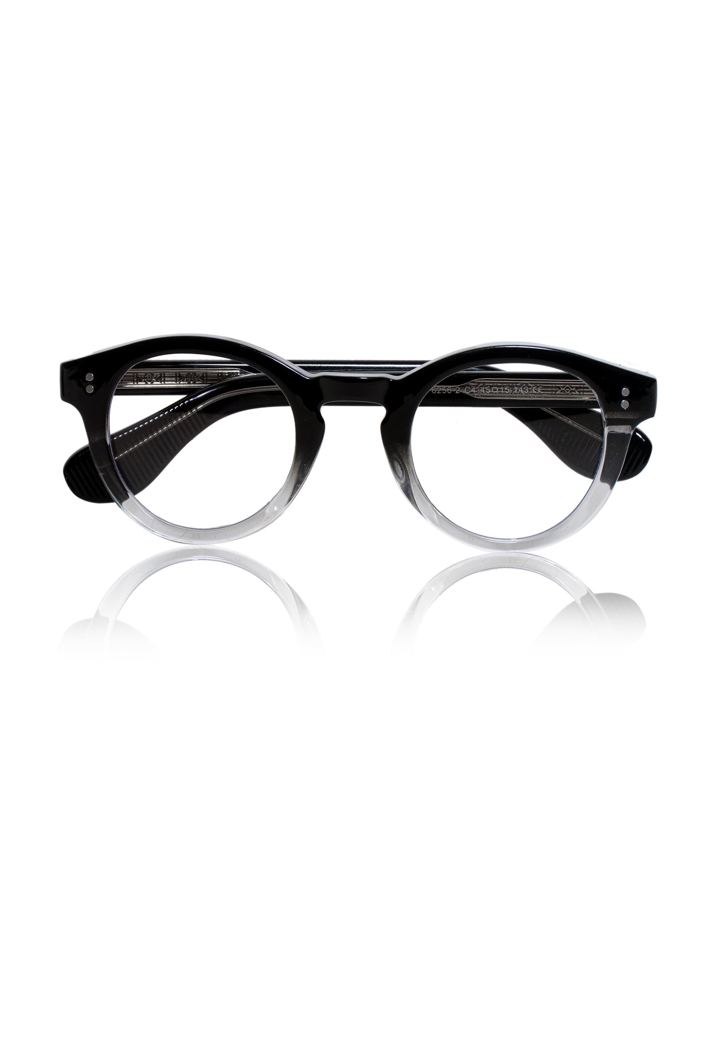 Jodykoes Founder's Edition Round Frame | Premium Pure Acetate Sheet Eyeglasses Frame (Mist Black)