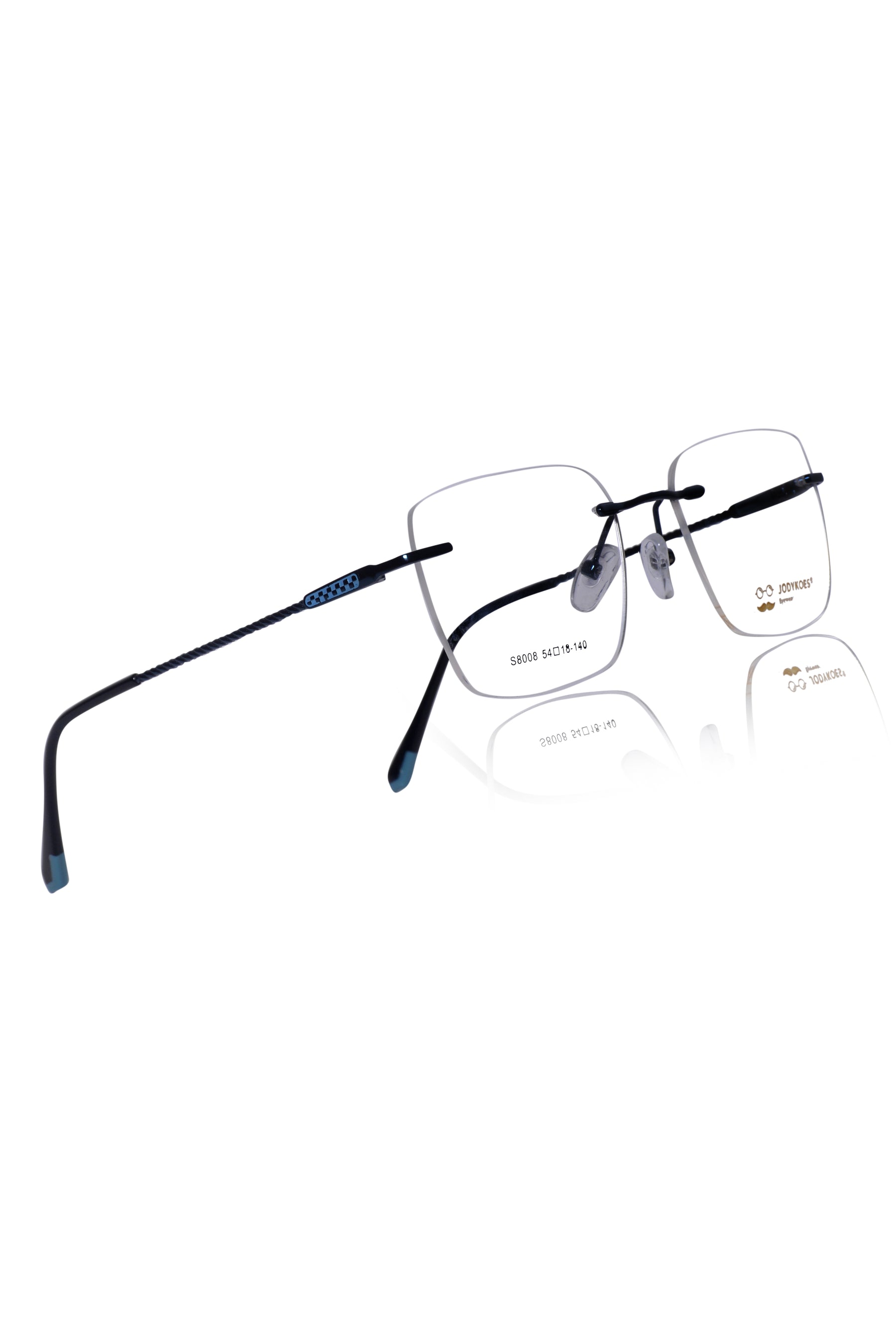 Jodykoes Square Signature Rimless Frame (Blue)