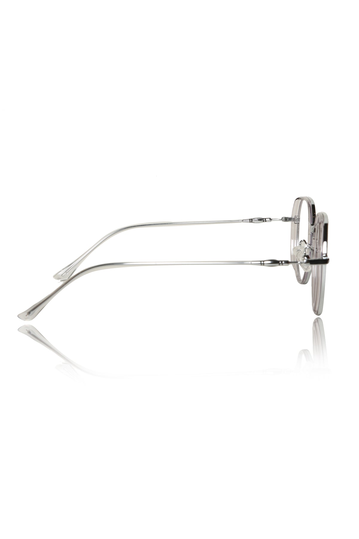 Jodykoes® Premium Series Round-Flat Top Eyewear Eyeglasses Spectacles Frame for Men and Women (Transparent)