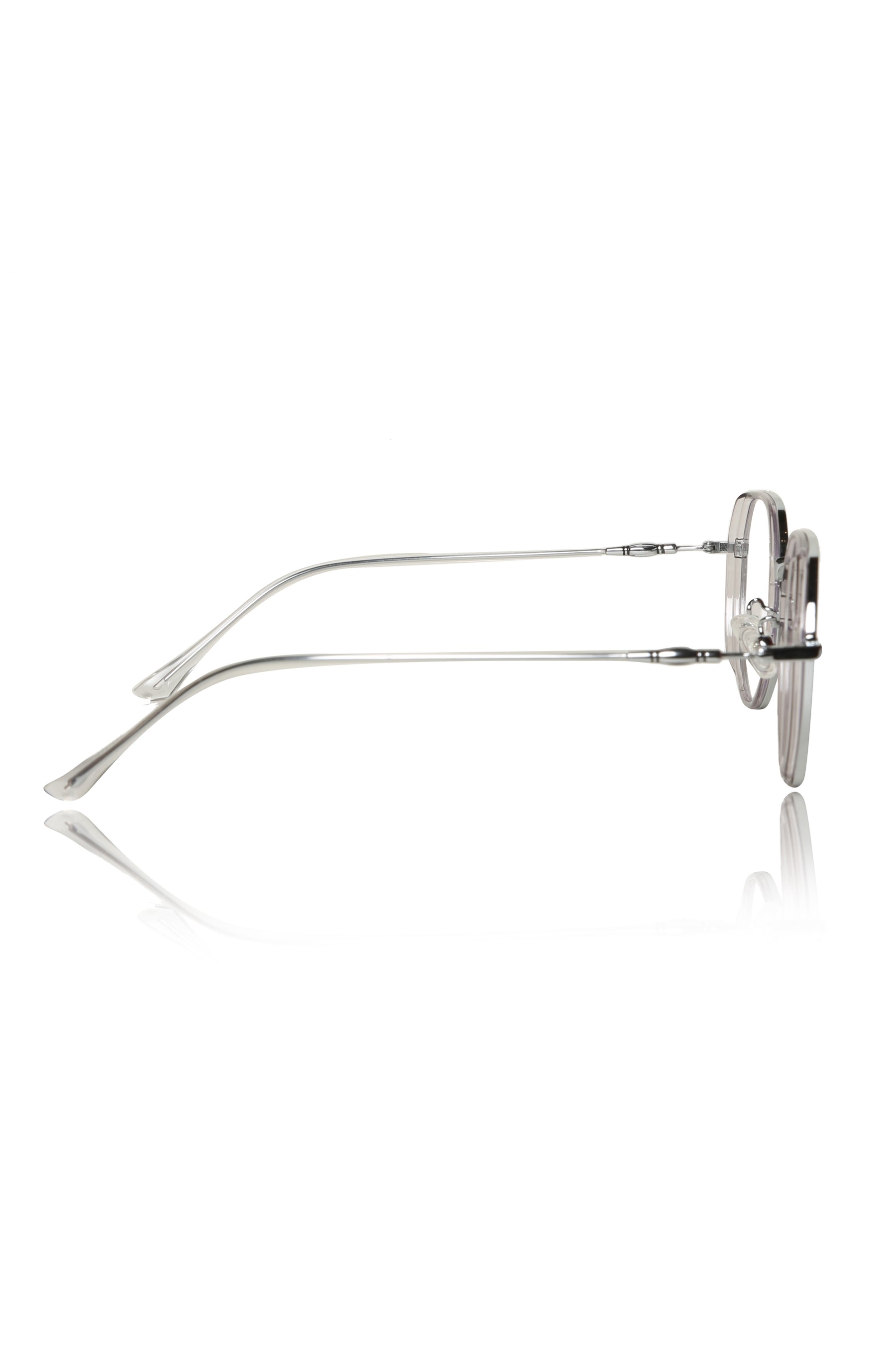 Jodykoes® Premium Series Round-Flat Top Eyewear Eyeglasses Spectacles Frame for Men and Women (Transparent)