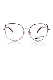 Jodykoes Luxury Series : Pure Titanium Metal Spectacle Eyeglasses | Cat Eye Metal Eyewear Frame ( Purple and Rose Gold )