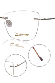Jodykoes Cat Eye Premium Rimless Frame (Gold)