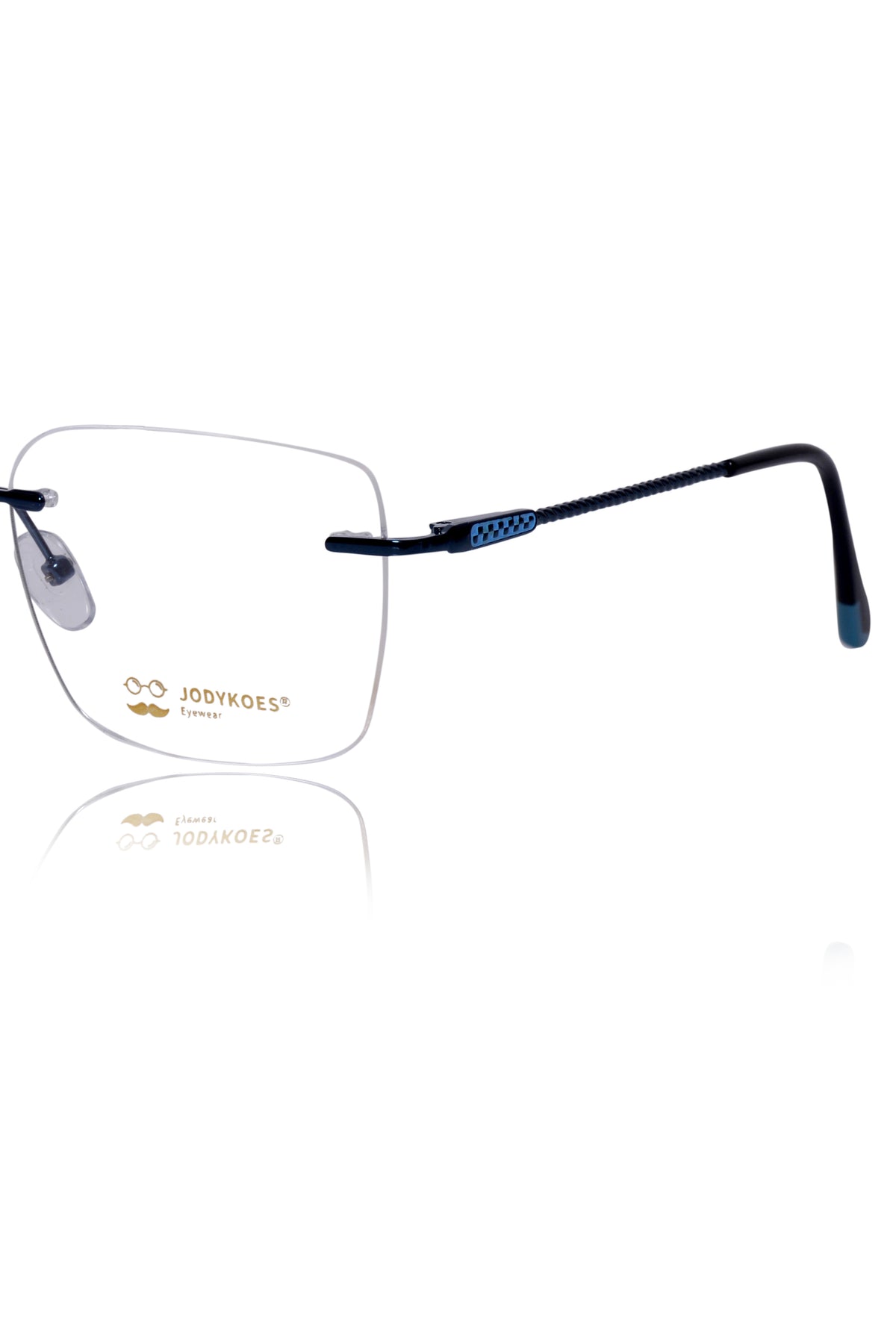 Jodykoes Square Signature Rimless Frame (Blue)