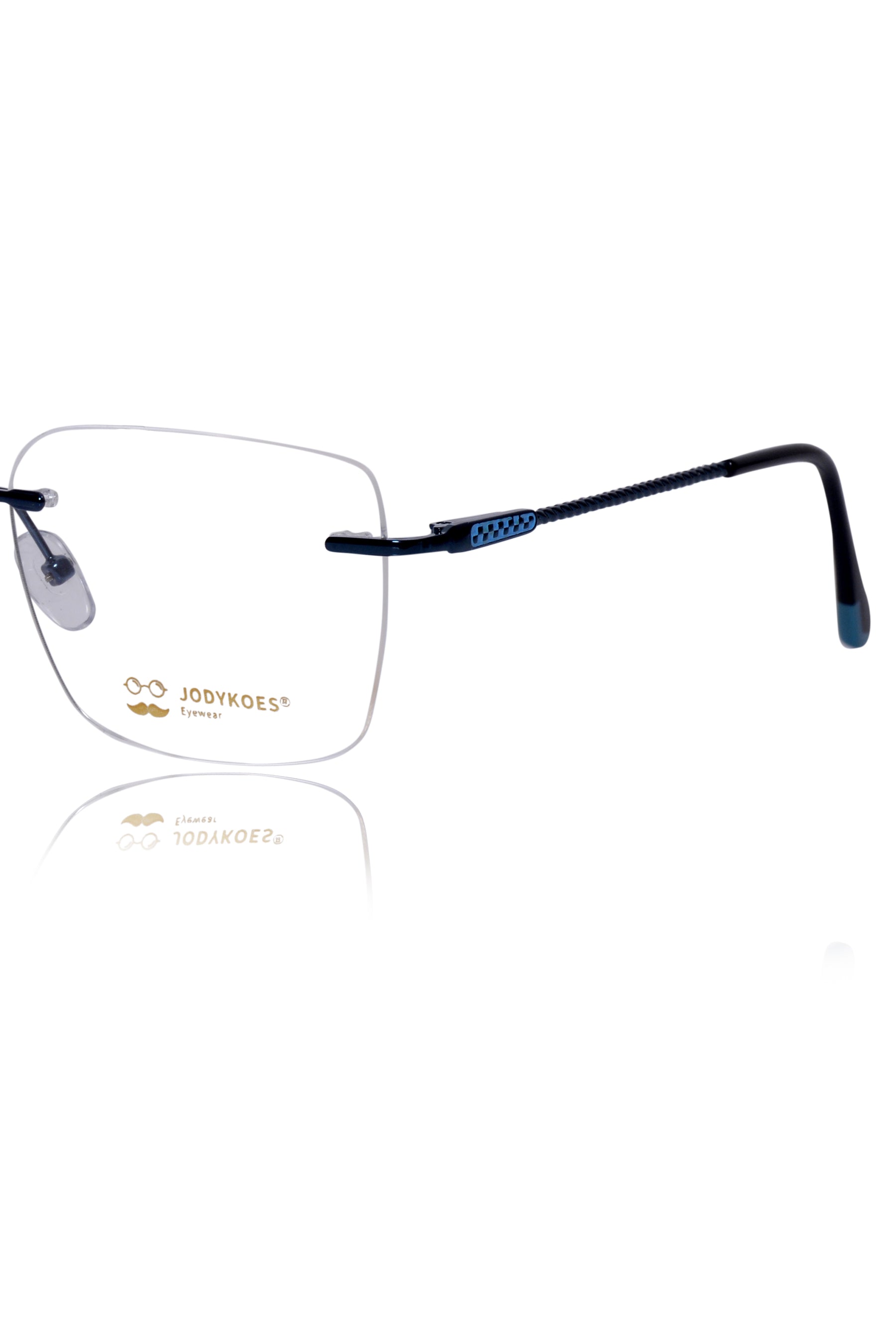 Jodykoes Square Signature Rimless Frame (Blue)