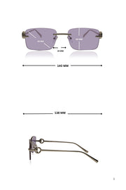 Jodykoes Legacy Rimless Sunglasses | UV400 Protection | Lightweight Stylish Eyewear