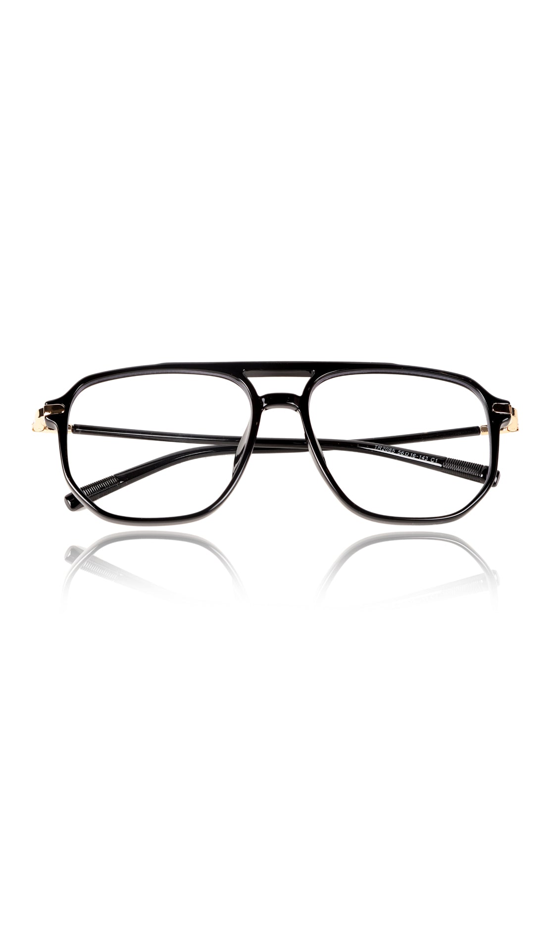 Jodykoes® Premium Oversized Eyeglass Frames: Stylish Anti-Glare and Blue Light Blocking Glasses for Enhanced Computer and Mobile Phone Protection, Unisex Design (Black)
