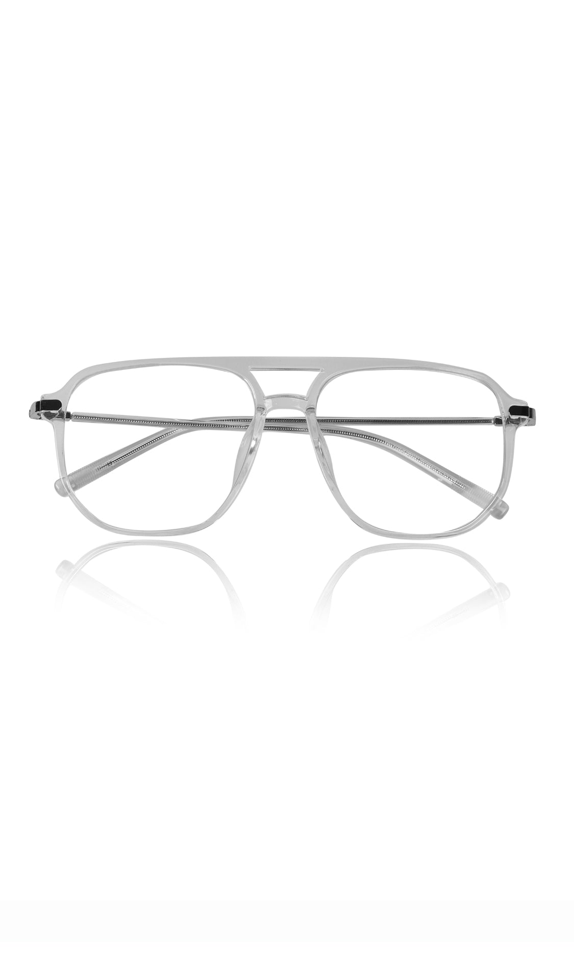 Jodykoes® Premium Oversized Eyeglass Frames: Stylish Anti-Glare and Blue Light Blocking Glasses for Enhanced Computer and Mobile Phone Protection, Unisex Design (Transparent) - Jodykoes ®