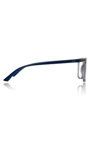 Jodykoes® Colour Frame Series: Stylish Square Spectacle Frames with Blue Ray Protection and Anti-Glare Glasses for Men and Women (Frosted Grey Blue)