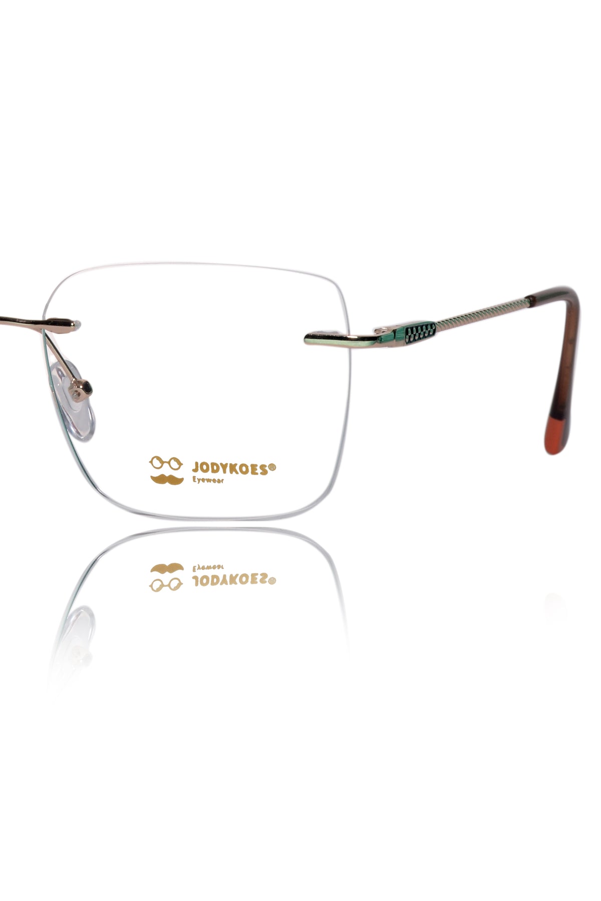 Jodykoes Square Signature Rimless Frame (Gold)