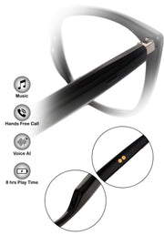 Jodykoes Cat Eye Smart Glasses with Speaker and Voice Assistant