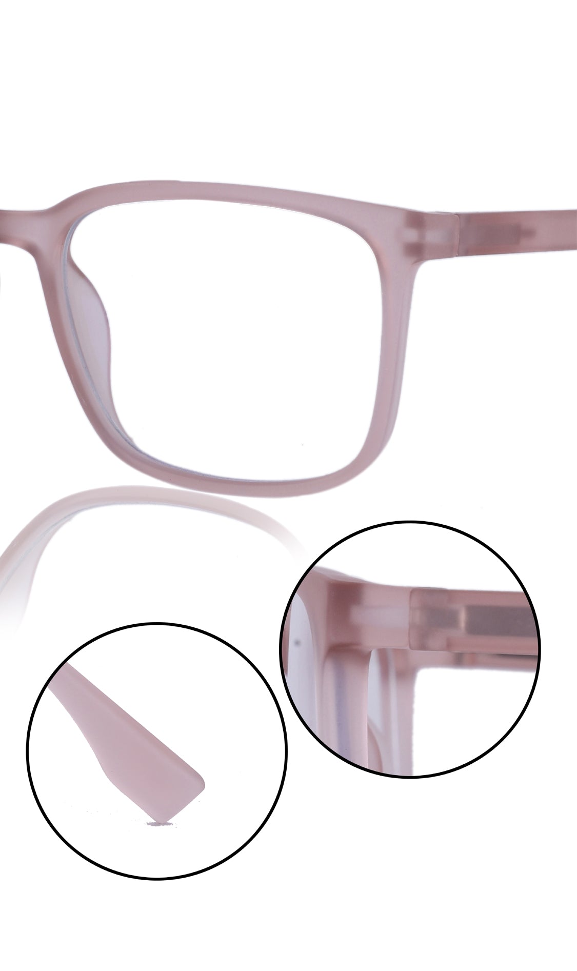 Jodykoes® Colour Series : Vibrant colours eyewear rectangle frames with anti glare and blue filter eyeglasses for men and women (Peach Rose)