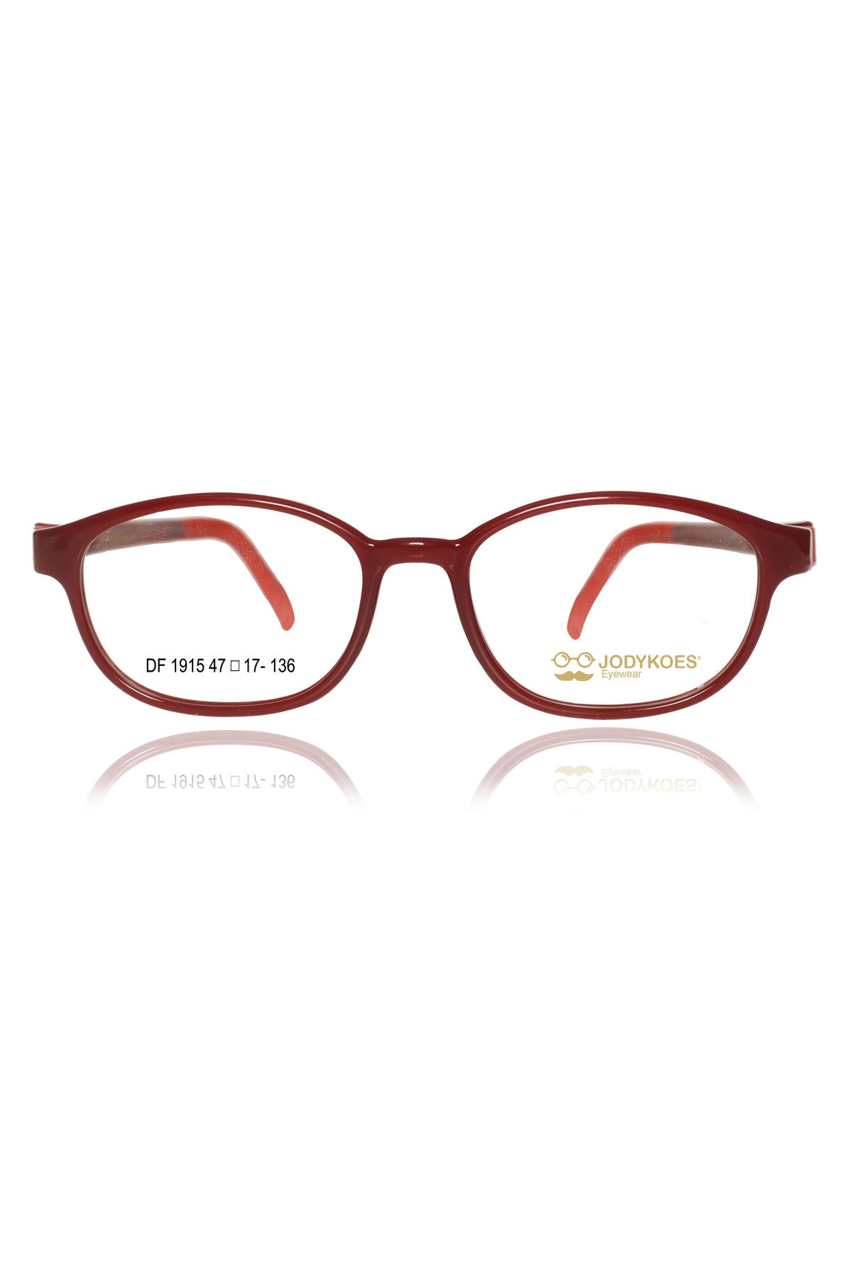 Jodykoes Kids TR90 Eyeglass Frames | Lightweight Flexible Kids Spectacle Frames (Red)