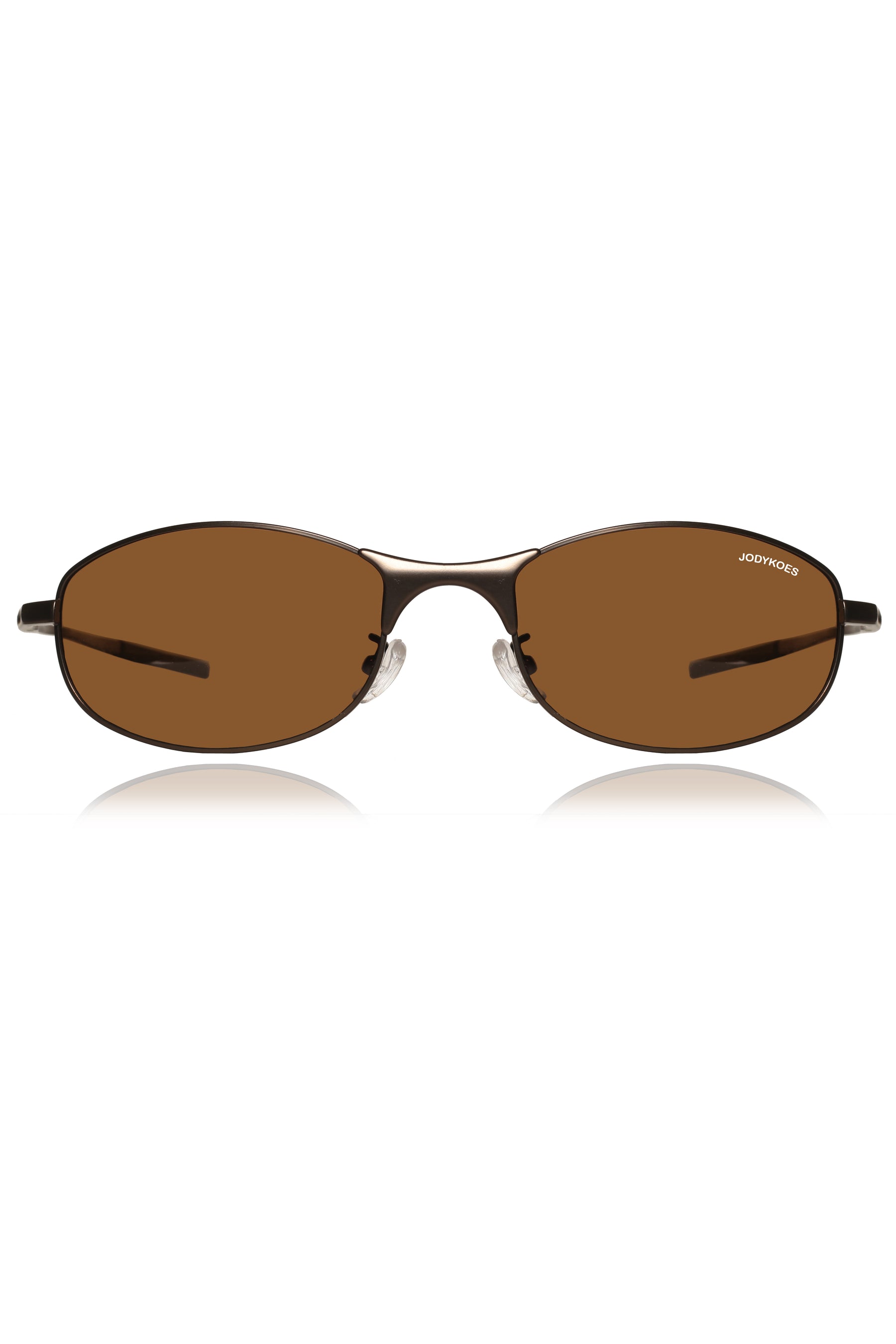 Jodykoes Legacy Sports Edition Metal Rectangular Sunglasses – UV400 Polarized (Brown)
