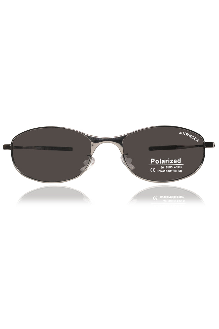 Jodykoes Legacy Sports Edition Metal Rectangular Sunglasses – UV400 Polarized (Black)