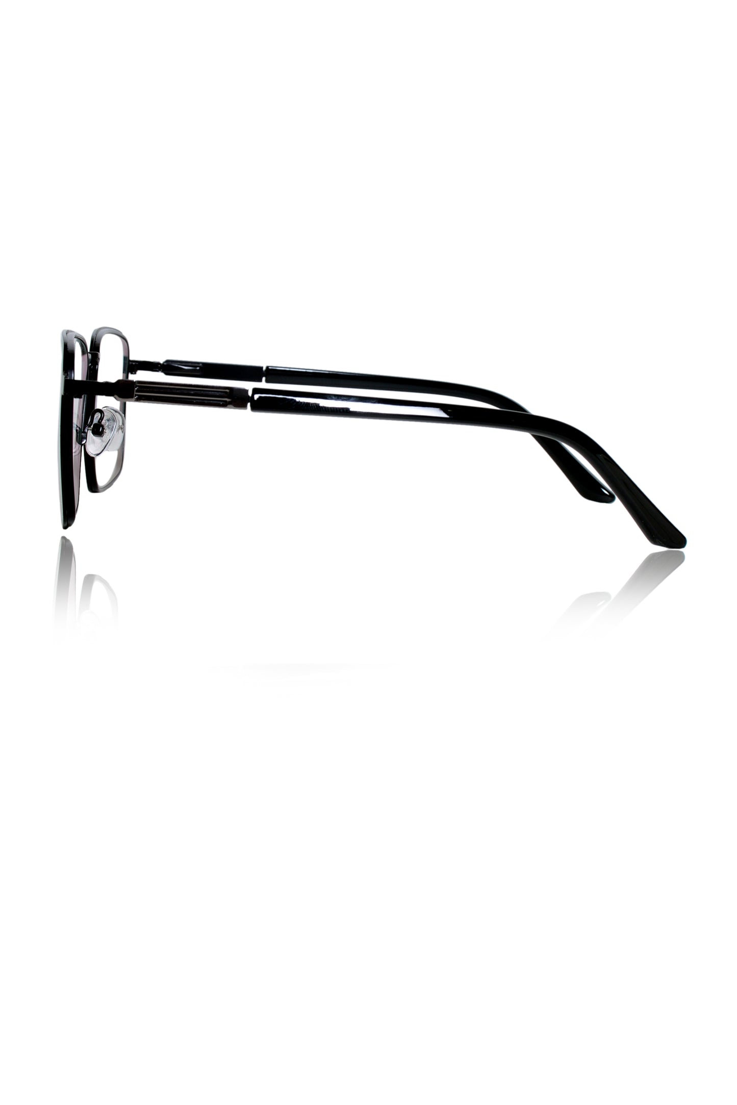 Jodykoes Founder's Edition Square Metal Titanium Eyeglass Frame | Premium Luxury Titanium Eyewear Glasses (Black-Silver)