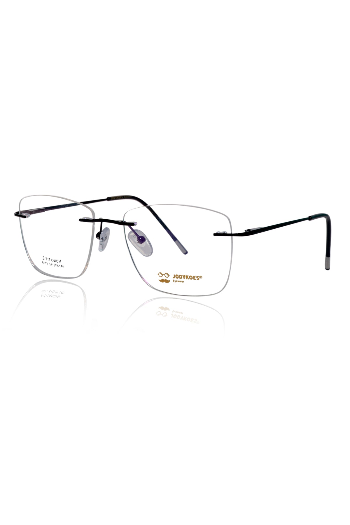 Jodykoes Square Signature Rimless Frame (Black)