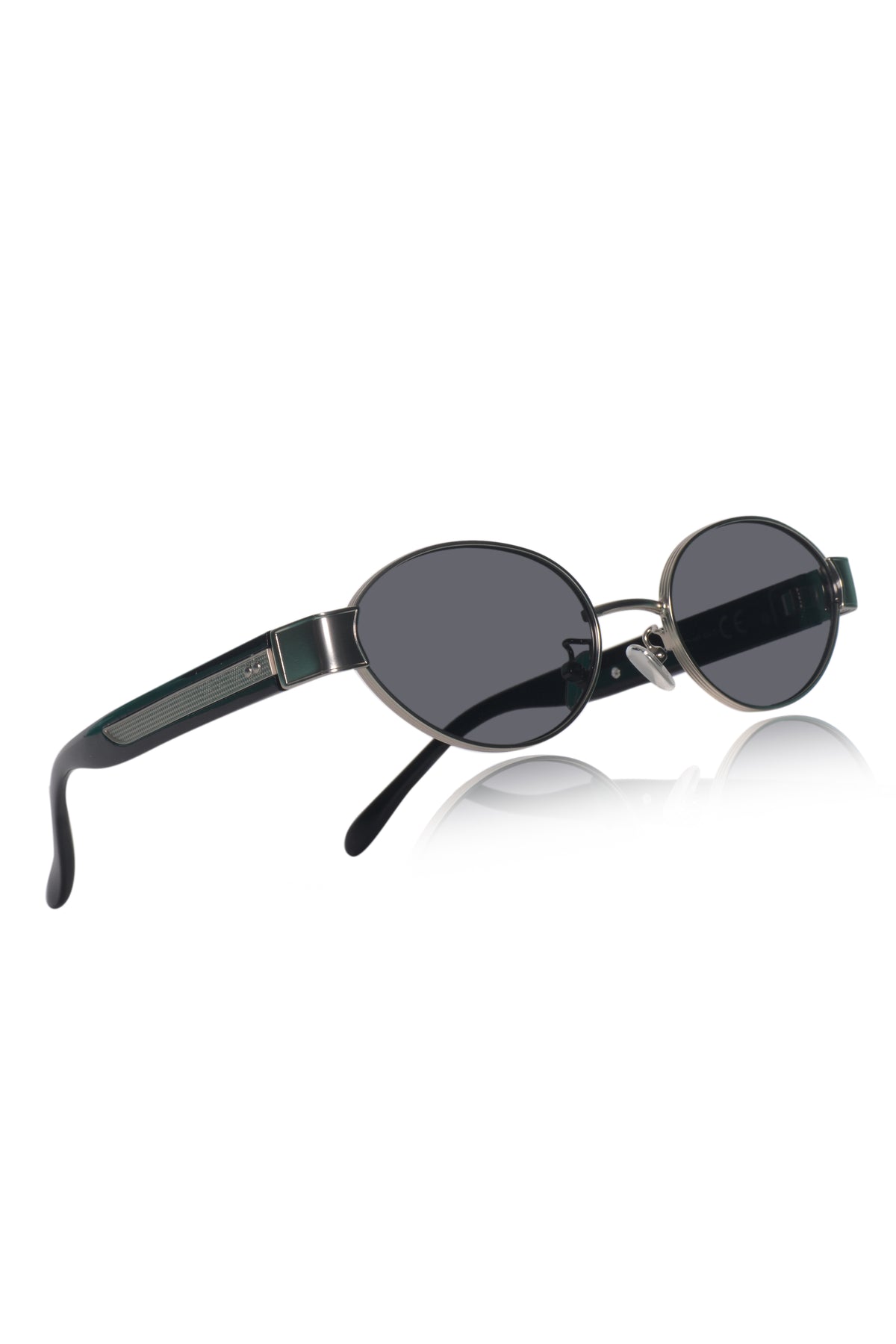 Jodykoes Legacy Metal Oval Sunglasses – UV400 Polarized (Silver)