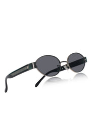 Jodykoes Legacy Metal Oval Sunglasses – UV400 Polarized (Silver)