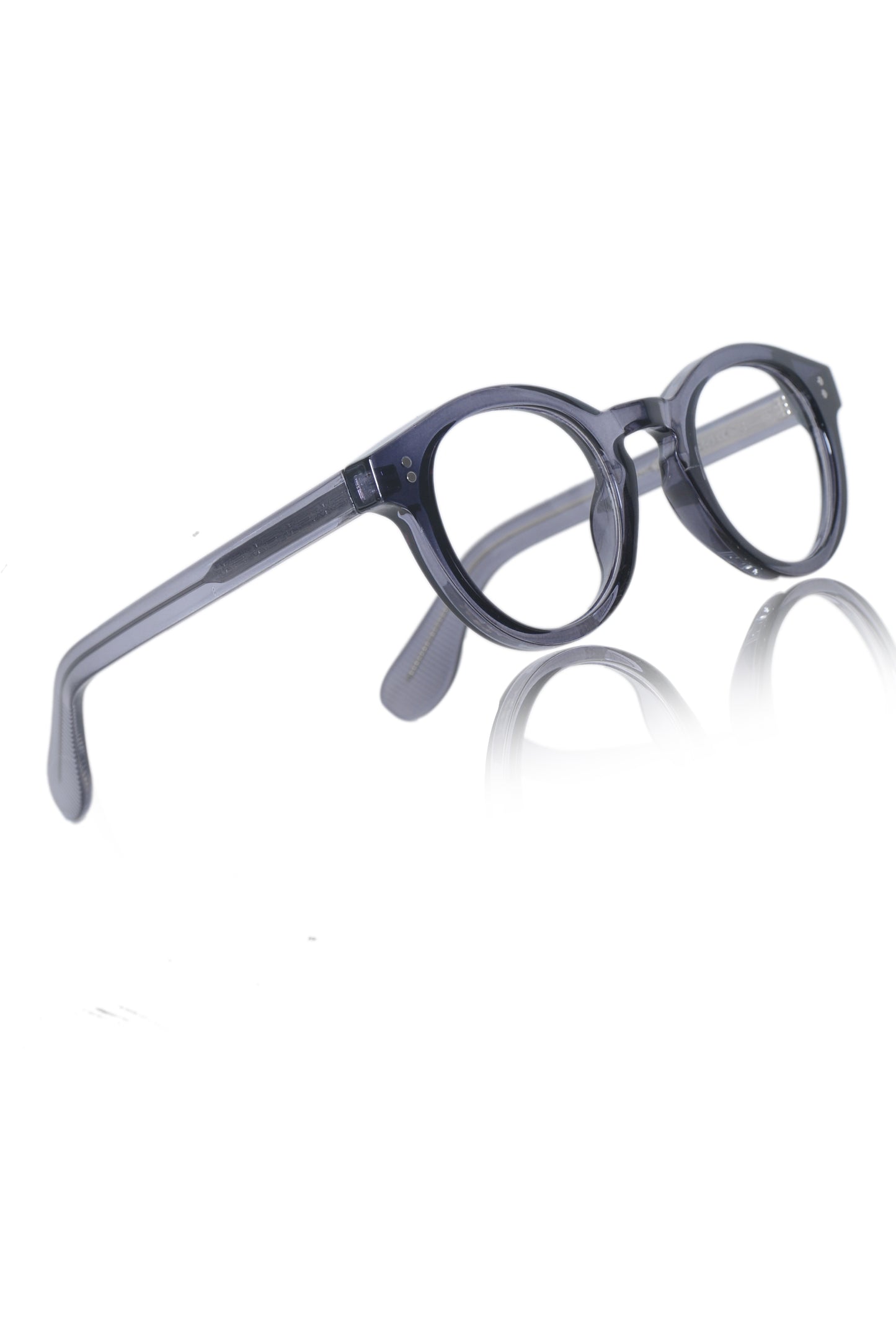 Jodykoes Founder's Edition Round Frame | Premium Pure Acetate Sheet Eyeglasses Frame (Crystal Gray)