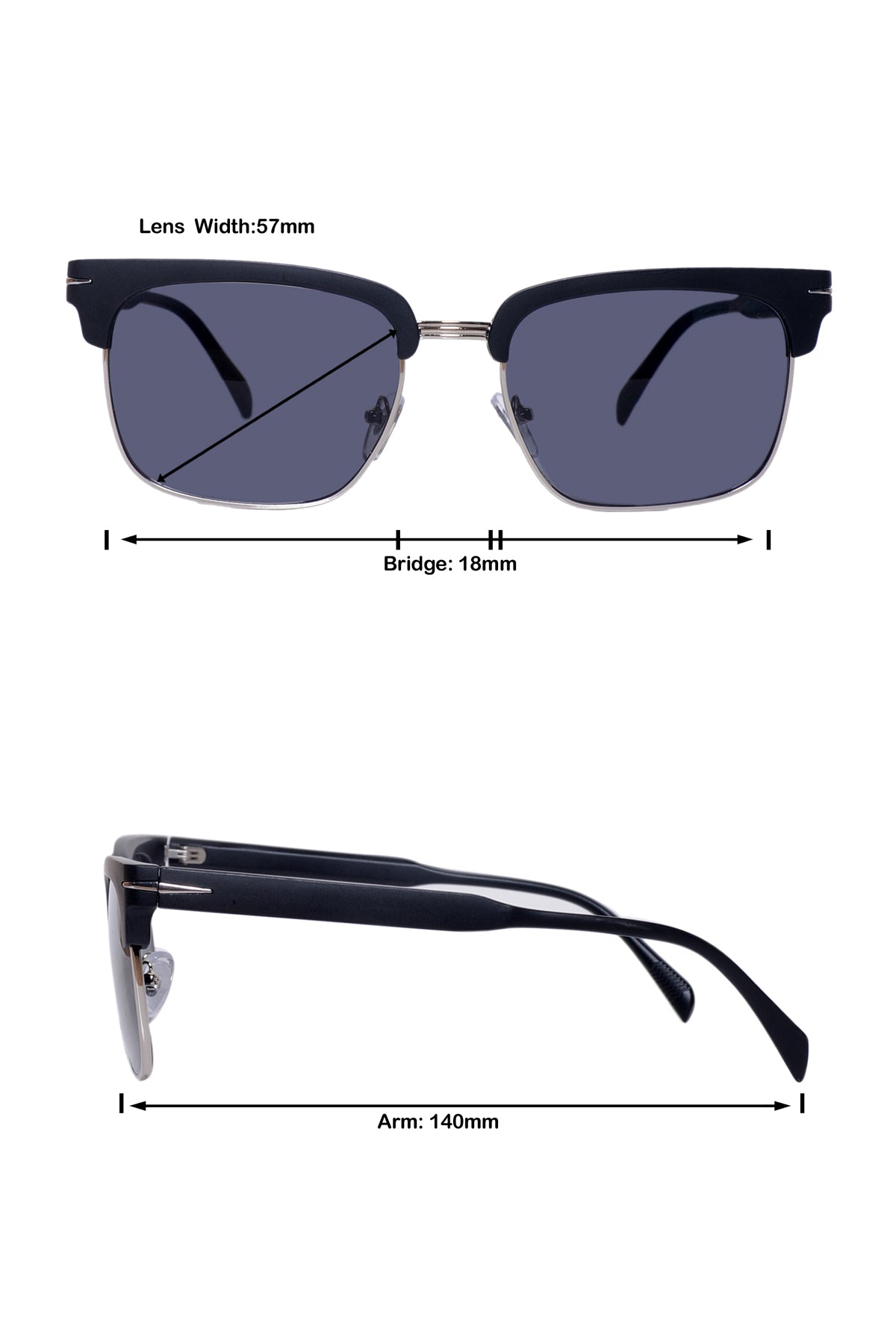 Jodykoes Legacy Clubmaster Sunglasses – UV400 Polarized