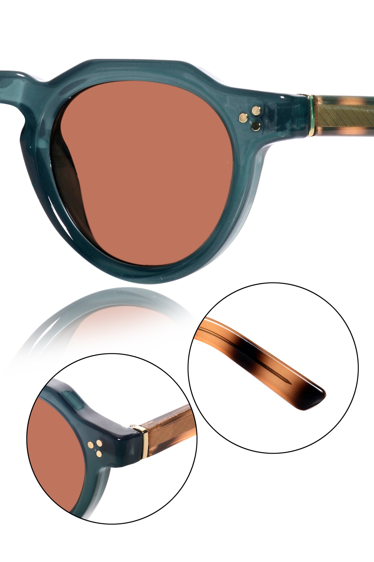 Jodykoes Legacy Flat-Top Sunglasses – UV400 Polarized (Turquoise)