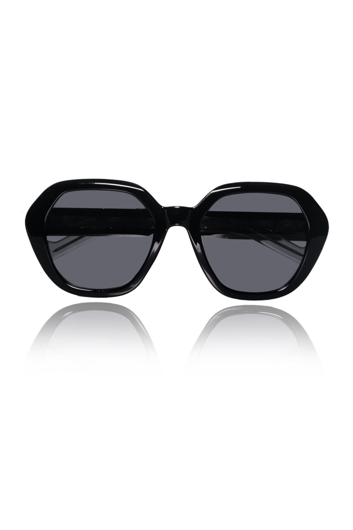 Jodykoes Legacy Cat Eye Square Sunglasses – UV400 Polarized (Black)