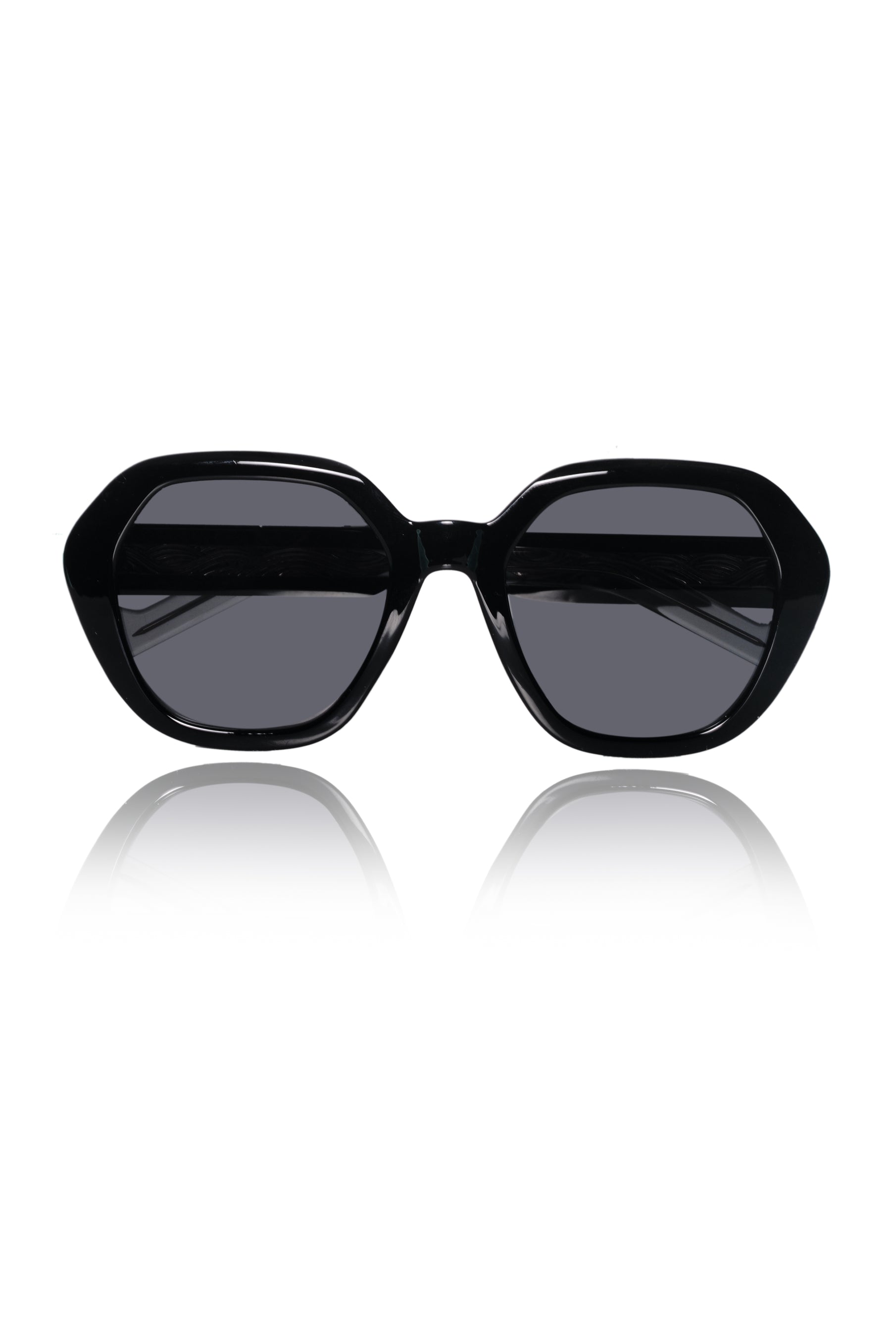 Jodykoes Legacy Cat Eye Square Sunglasses – UV400 Polarized (Black)