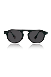 Jodykoes Legacy Round Aviator Sunglasses – UV400 Polarized (Black)