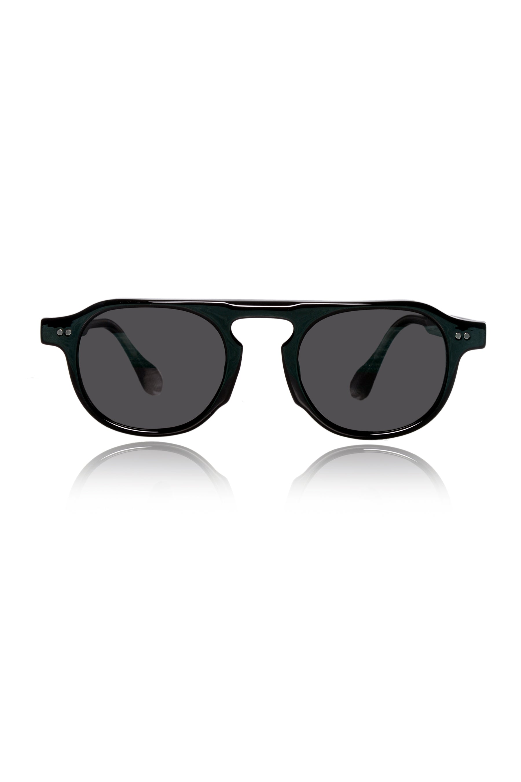 Jodykoes Legacy Round Aviator Sunglasses – UV400 Polarized (Black)