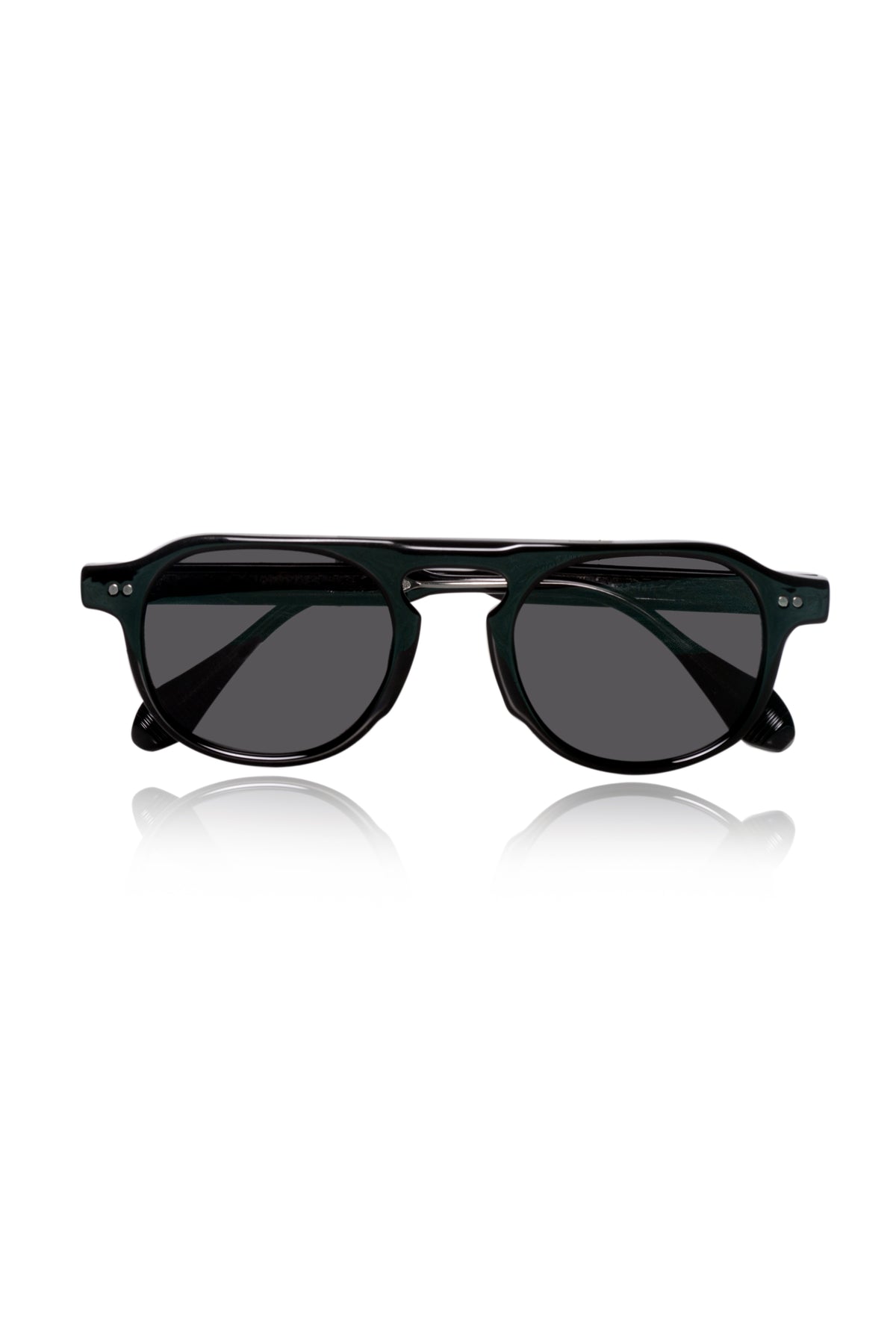 Jodykoes Legacy Round Aviator Sunglasses – UV400 Polarized (Black)