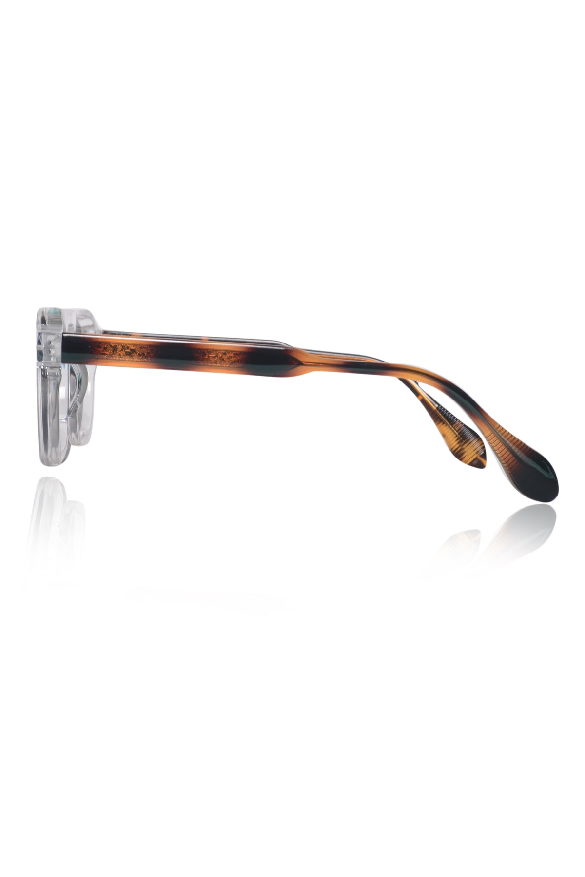 Jodykoes Legacy Round Aviator Square Sunglasses – UV400 Polarized (Clear Tortoise)