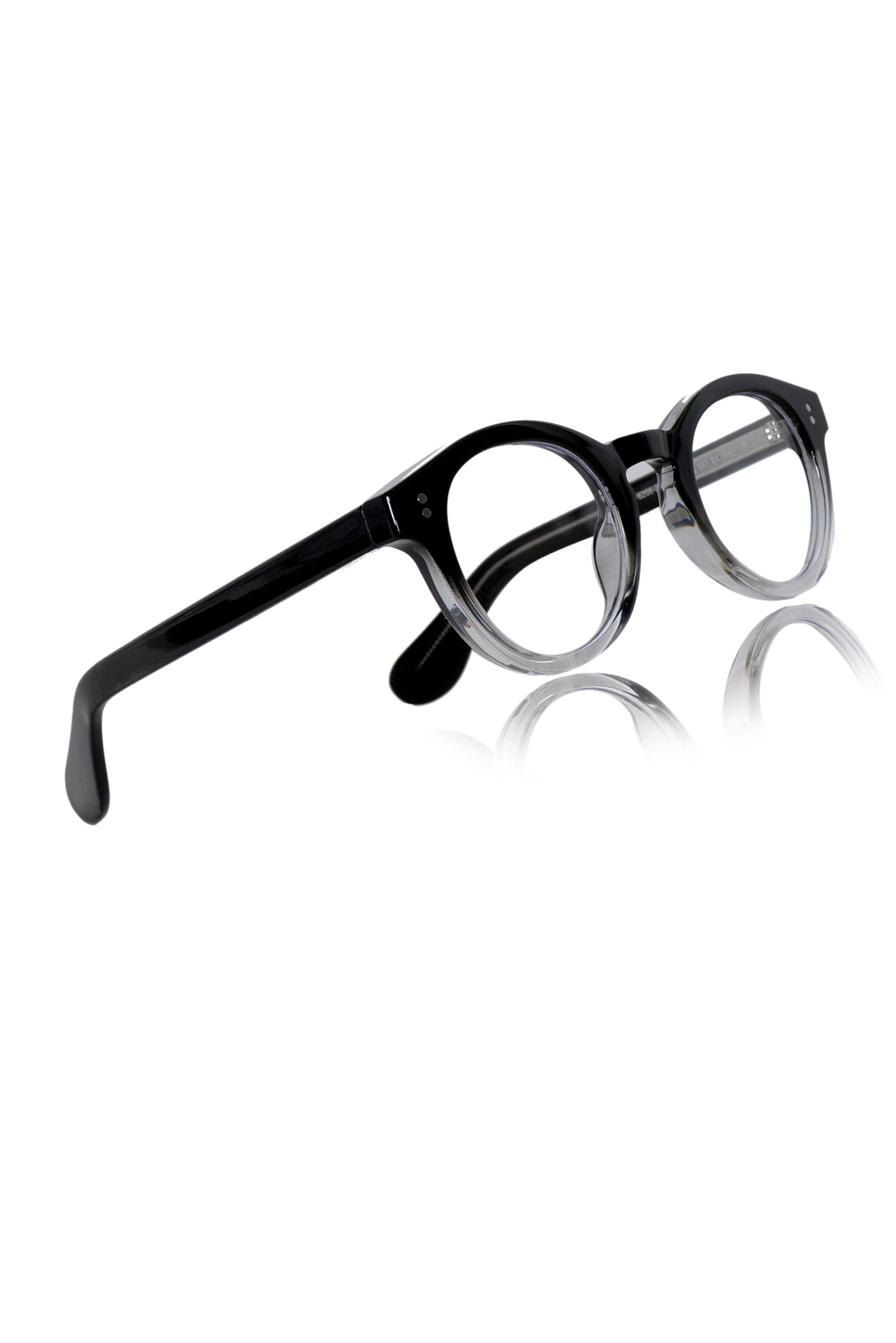 Jodykoes Founder's Edition Round Frame | Premium Pure Acetate Sheet Eyeglasses Frame (Mist Black)