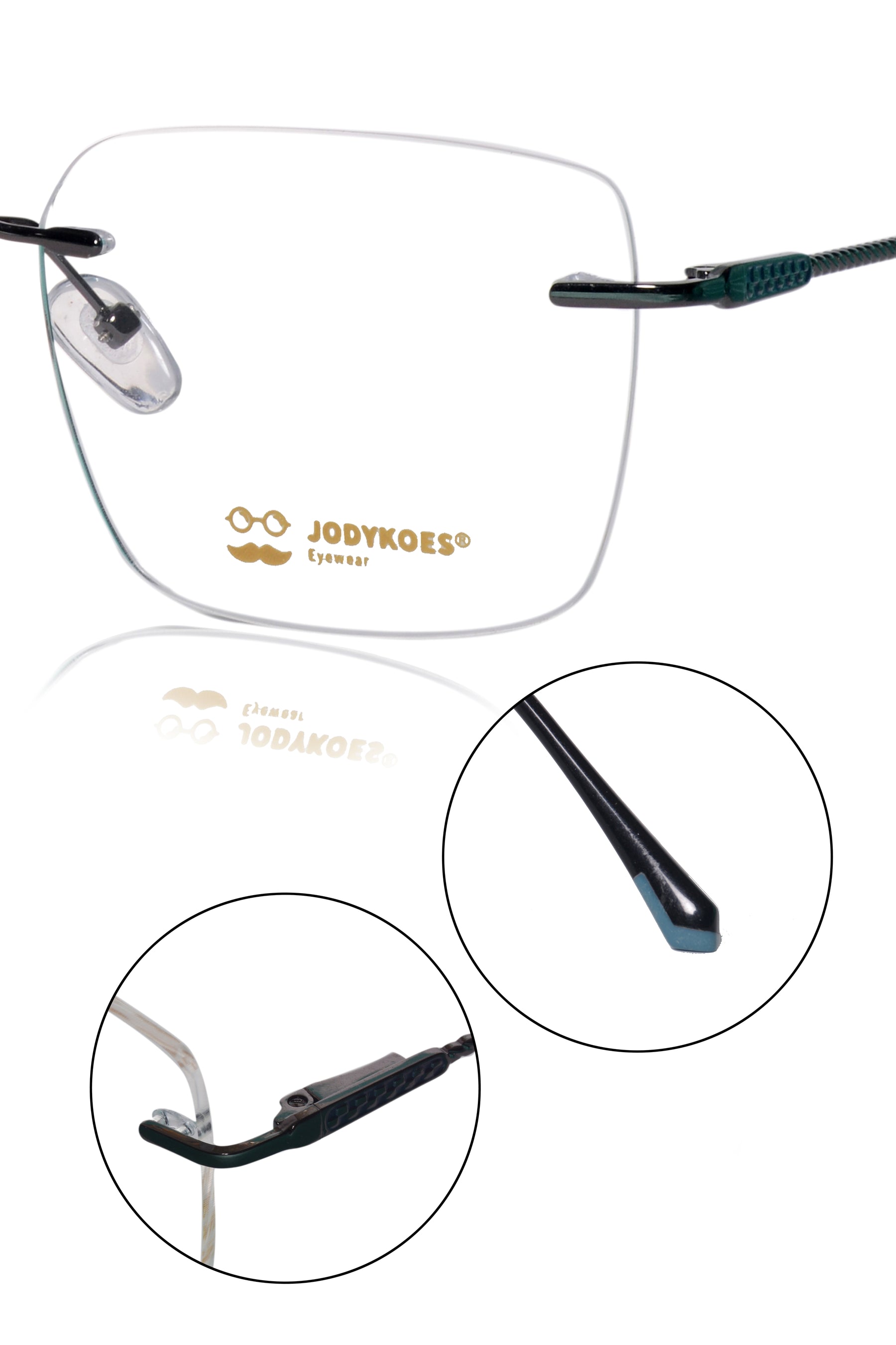 Jodykoes Square Signature Rimless Frame (Grey)
