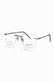 Jodykoes Square Signature Rimless Frame (Silver)