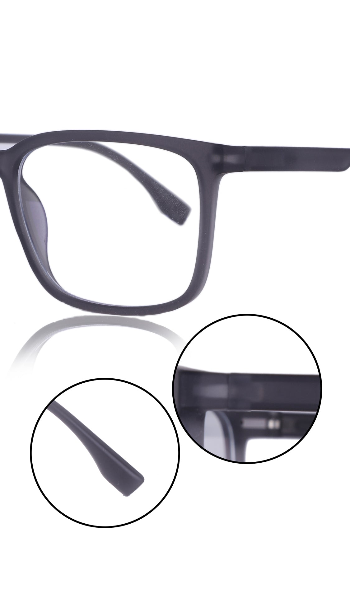 Jodykoes® Colour Series : Vibrant colours eyewear rectangle frames with anti glare and blue filter eyeglasses for men and women (Opaque Black)