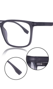 Jodykoes® Colour Series : Vibrant colours eyewear rectangle frames with anti glare and blue filter eyeglasses for men and women (Opaque Black)