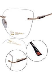 Jodykoes Cat Eye Signature Rimless Frame (Gold)